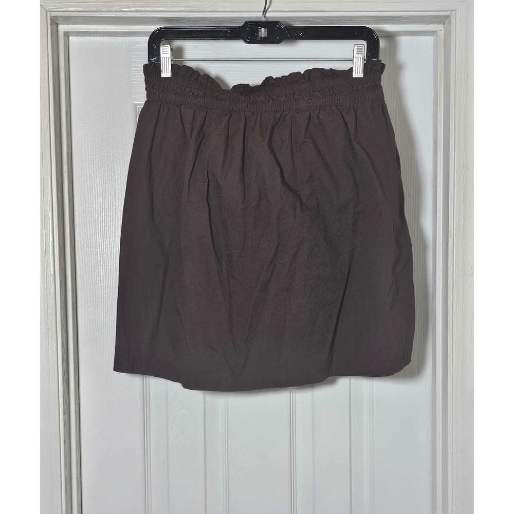 Free people Cotton Stretch Waist Mini Skirt Size Medium Purple Deep Side Slits